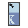 プレミアムスクエアケース with MagSafe［ オリジナル - initial two tone - K blue ］