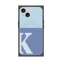 プレミアムスクエアケース with MagSafe［ オリジナル - initial two tone - K blue ］