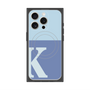 プレミアムスクエアケース with MagSafe［ オリジナル - initial two tone - K blue ］