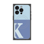 プレミアムスクエアケース with MagSafe［ オリジナル - initial two tone - K blue ］