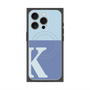 プレミアムスクエアケース with MagSafe［ オリジナル - initial two tone - K blue ］