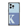 プレミアムスクエアケース with MagSafe［ オリジナル - initial two tone - K blue ］