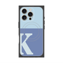 プレミアムスクエアケース with MagSafe［ オリジナル - initial two tone - K blue ］