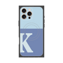 プレミアムスクエアケース with MagSafe［ オリジナル - initial two tone - K blue ］