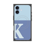 プレミアムスクエアケース with MagSafe［ オリジナル - initial two tone - K blue ］