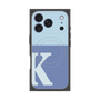 プレミアムスクエアケース with MagSafe［ オリジナル - initial two tone - K blue ］