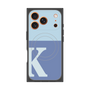 プレミアムスクエアケース with MagSafe［ オリジナル - initial two tone - K blue ］