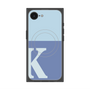プレミアムスクエアケース with MagSafe［ オリジナル - initial two tone - K blue ］