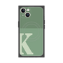 プレミアムスクエアケース with MagSafe［ オリジナル - initial two tone - K green ］