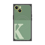 プレミアムスクエアケース with MagSafe［ オリジナル - initial two tone - K green ］