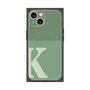 プレミアムスクエアケース with MagSafe［ オリジナル - initial two tone - K green ］