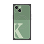 プレミアムスクエアケース with MagSafe［ オリジナル - initial two tone - K green ］