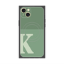 プレミアムスクエアケース with MagSafe［ オリジナル - initial two tone - K green ］