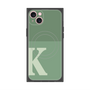 プレミアムスクエアケース with MagSafe［ オリジナル - initial two tone - K green ］