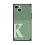 プレミアムスクエアケース with MagSafe［ オリジナル - initial two tone - K green ］