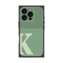 プレミアムスクエアケース with MagSafe［ オリジナル - initial two tone - K green ］