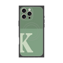 プレミアムスクエアケース with MagSafe［ オリジナル - initial two tone - K green ］