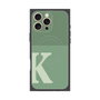 プレミアムスクエアケース with MagSafe［ オリジナル - initial two tone - K green ］