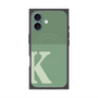 プレミアムスクエアケース with MagSafe［ オリジナル - initial two tone - K green ］