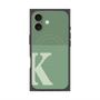 プレミアムスクエアケース with MagSafe［ オリジナル - initial two tone - K green ］