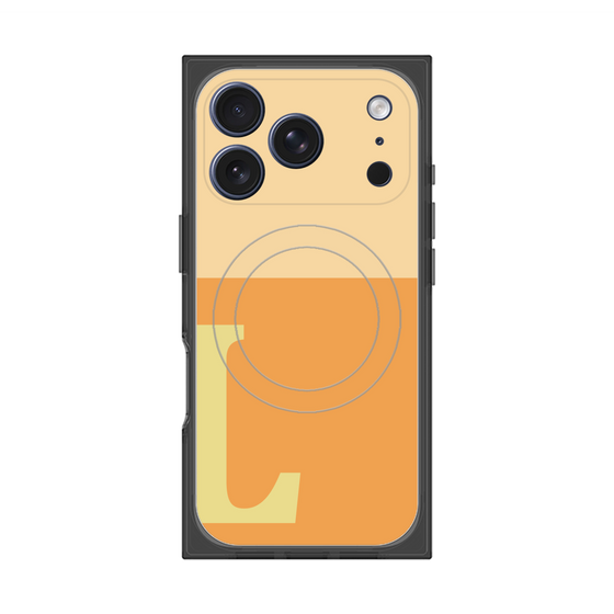 プレミアムスクエアケース with MagSafe［ オリジナル - initial two tone - L orange ］