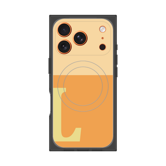 プレミアムスクエアケース with MagSafe［ オリジナル - initial two tone - L orange ］