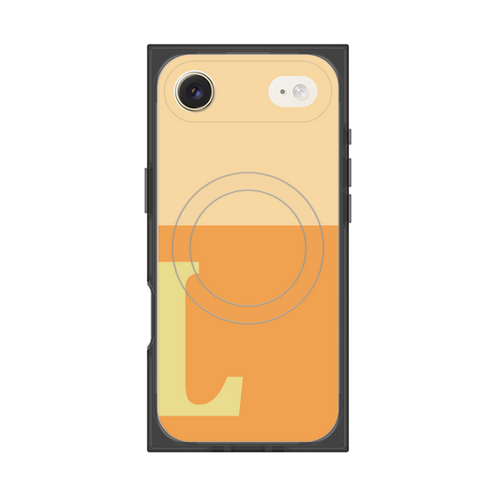 プレミアムスクエアケース with MagSafe［ オリジナル - initial two tone - L orange ］