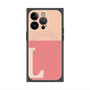 プレミアムスクエアケース with MagSafe［ オリジナル - initial two tone - L pink ］