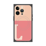 プレミアムスクエアケース with MagSafe［ オリジナル - initial two tone - L pink ］