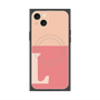 プレミアムスクエアケース with MagSafe［ オリジナル - initial two tone - L pink ］