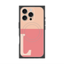プレミアムスクエアケース with MagSafe［ オリジナル - initial two tone - L pink ］