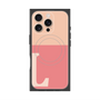 プレミアムスクエアケース with MagSafe［ オリジナル - initial two tone - L pink ］