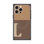 プレミアムスクエアケース with MagSafe［ オリジナル - initial two tone - L brown ］