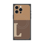 プレミアムスクエアケース with MagSafe［ オリジナル - initial two tone - L brown ］