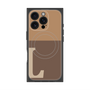 プレミアムスクエアケース with MagSafe［ オリジナル - initial two tone - L brown ］