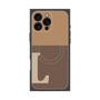 プレミアムスクエアケース with MagSafe［ オリジナル - initial two tone - L brown ］