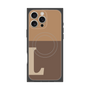 プレミアムスクエアケース with MagSafe［ オリジナル - initial two tone - L brown ］