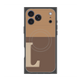 プレミアムスクエアケース with MagSafe［ オリジナル - initial two tone - L brown ］