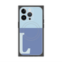 プレミアムスクエアケース with MagSafe［ オリジナル - initial two tone - L blue ］