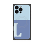 プレミアムスクエアケース with MagSafe［ オリジナル - initial two tone - L blue ］