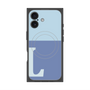 プレミアムスクエアケース with MagSafe［ オリジナル - initial two tone - L blue ］