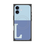 プレミアムスクエアケース with MagSafe［ オリジナル - initial two tone - L blue ］