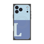 プレミアムスクエアケース with MagSafe［ オリジナル - initial two tone - L blue ］