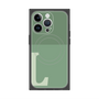 プレミアムスクエアケース with MagSafe［ オリジナル - initial two tone - L green ］