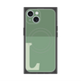プレミアムスクエアケース with MagSafe［ オリジナル - initial two tone - L green ］