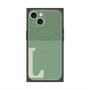プレミアムスクエアケース with MagSafe［ オリジナル - initial two tone - L green ］