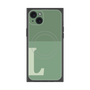 プレミアムスクエアケース with MagSafe［ オリジナル - initial two tone - L green ］