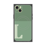 プレミアムスクエアケース with MagSafe［ オリジナル - initial two tone - L green ］
