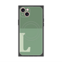 プレミアムスクエアケース with MagSafe［ オリジナル - initial two tone - L green ］