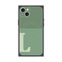 プレミアムスクエアケース with MagSafe［ オリジナル - initial two tone - L green ］